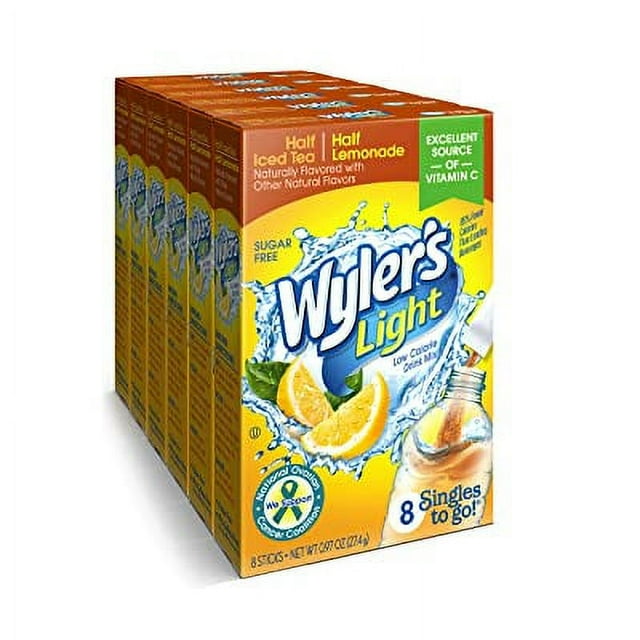 Wyler's Light Half Iced Tea/ Half Lemonade Singles To Go Drink Mix, 0.