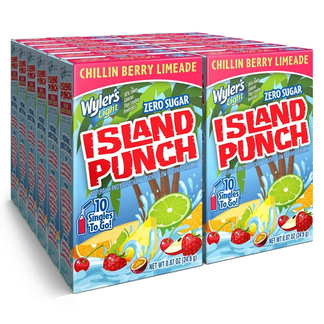 Wyler's Light Island Punch Singles To Go, Water Drink Mix, Chillin