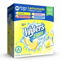 Wyler's Light Lemonade Powder Mix, Singles To Go Variety Pack, 4 Flavors, 40 Count