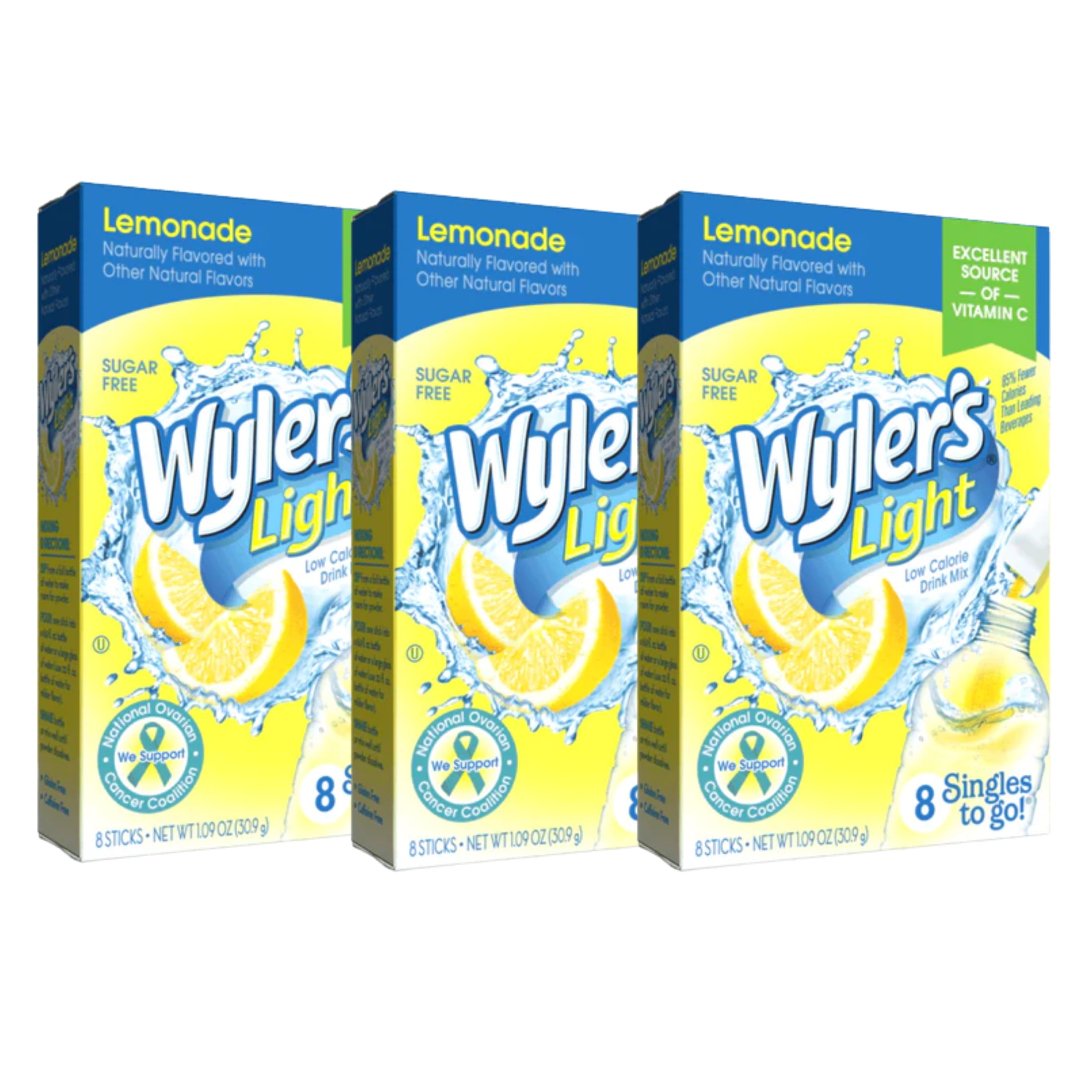 Wyler's Light Singles To Go Powder Packets Lemonade Flavor Drink Mix