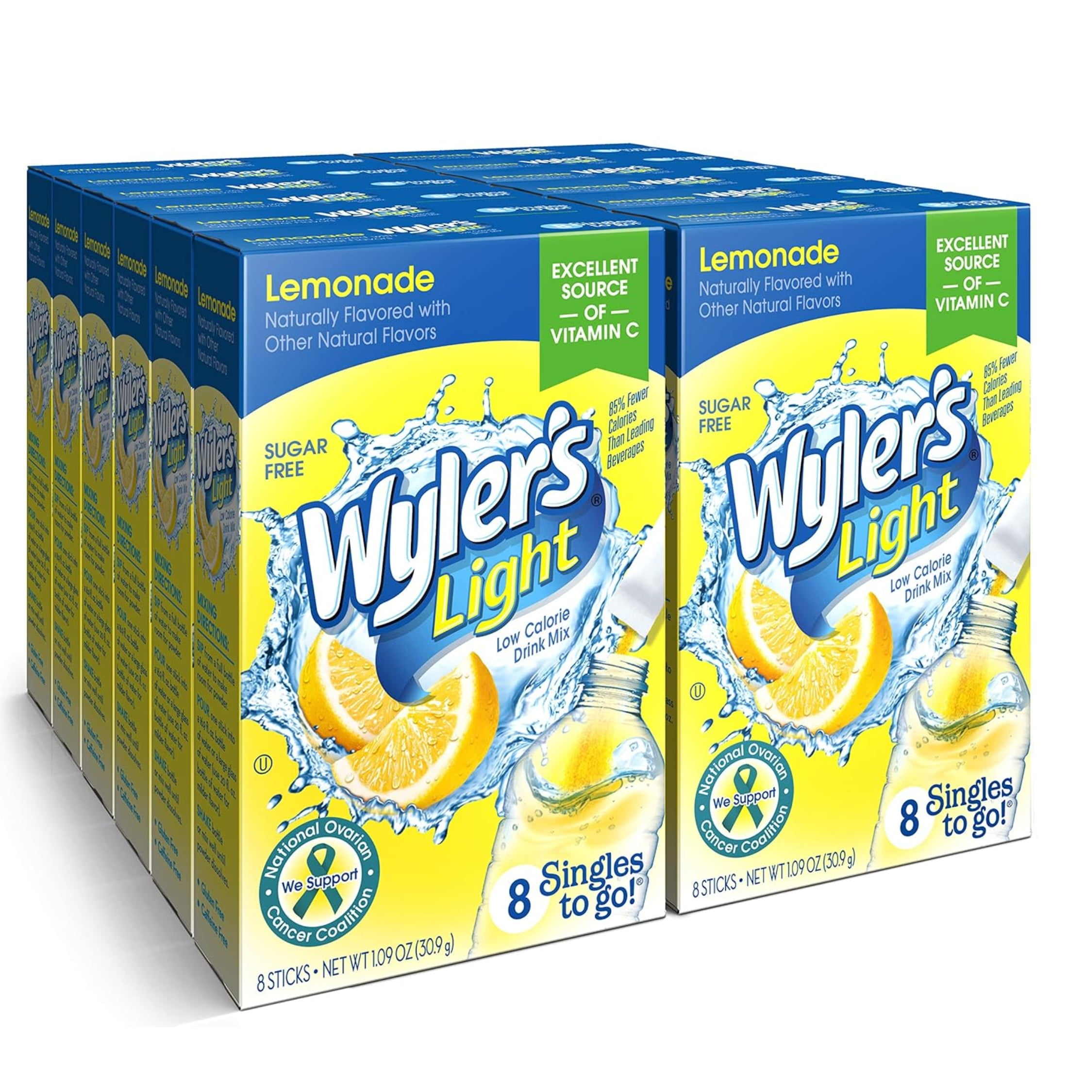 Wyler's Light Singles To Go Powder Packets Lemonade Flavor Drink Mix