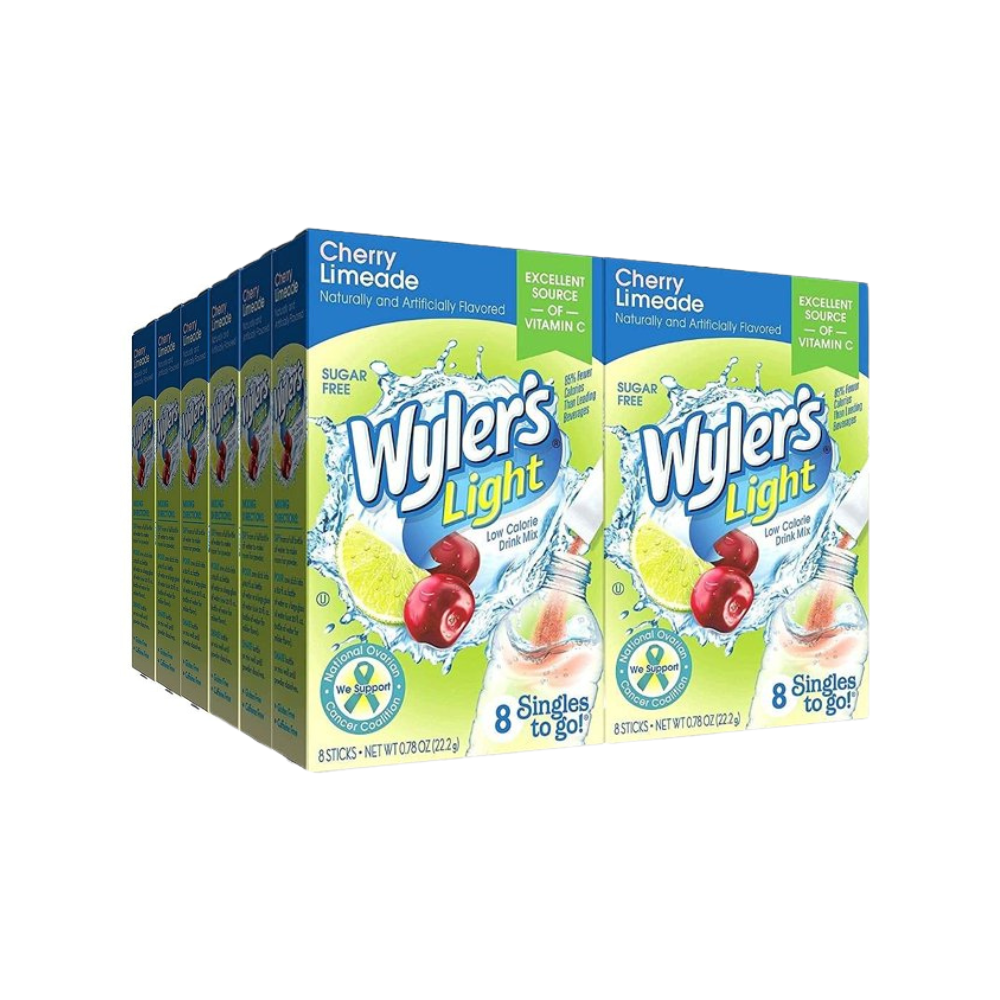 Wyler’s Light Singles To Go Sugar Free Drink Mix Cherry Limeade Quantity of 12