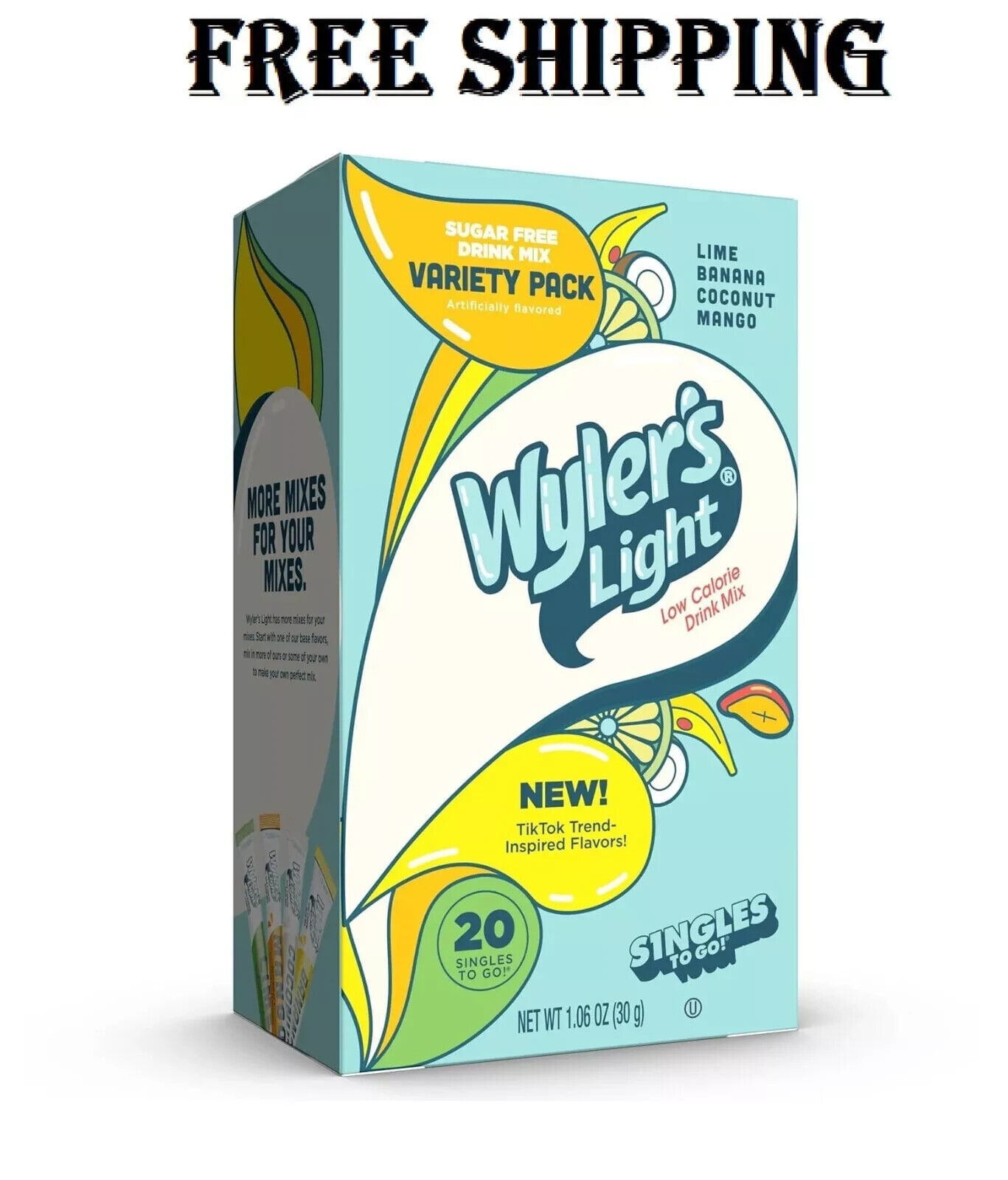 Wyler's Light Singles To Go Drink Mix, Watertok Base Flavors - 20ct