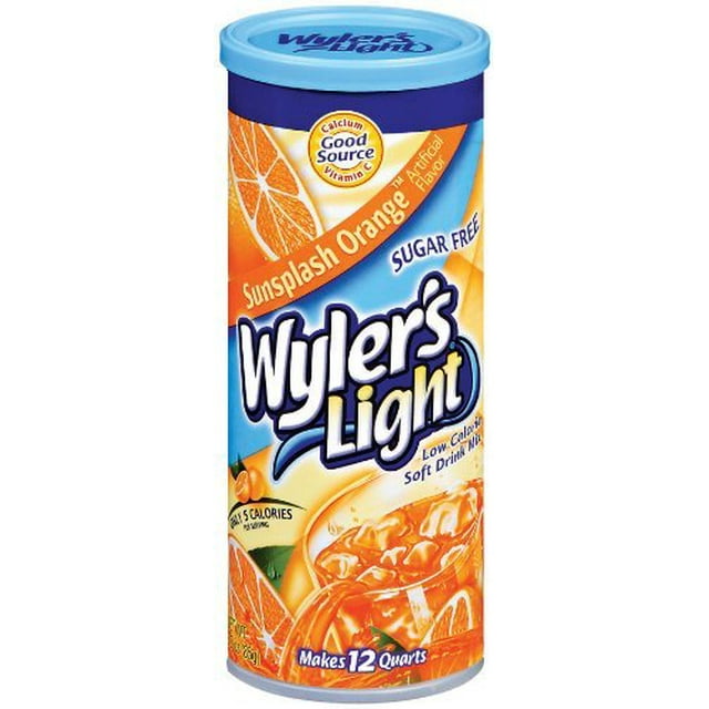 Wyler's Light, Sugar Free, Sunsplash Orange Flavor, Drink Mix, 6 pack