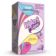 Wyler's Light Watertok Singles to Go Powdered Drink Mix Variety Pack, Fun Flavors, Pink Wedding Cake, Bubble Gum, Butterfly Dream, Cosmic Superhero, 20 Count Pa