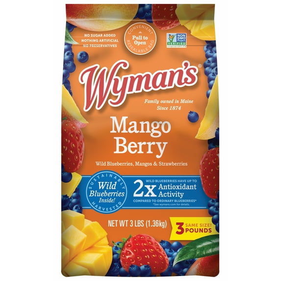 Wyman's Mango Berry, 1 - 48 oz Bag (Frozen)