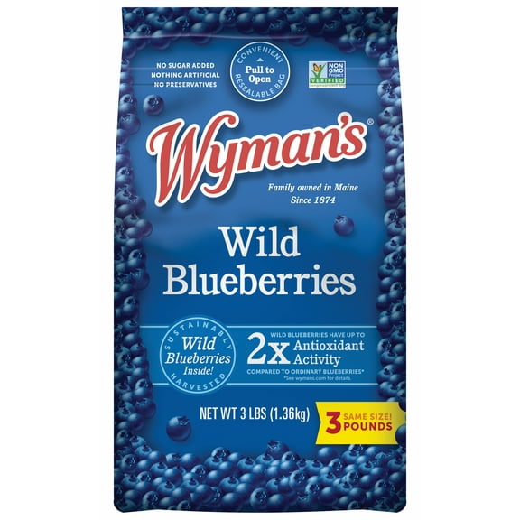 Wyman's Wild Blueberry, 1 - 48 oz Bag (Frozen)