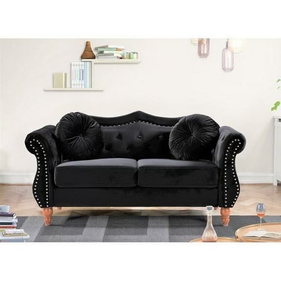 Wymore 65.5'' Velvet Rolled Arm Loveseat