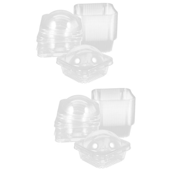 CIMAXIC Dessert Packaging Boxes Transparent Round Dome for Special Occasions 100Pcs