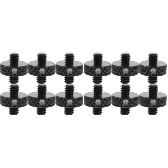 CIMAXIC Black Aluminum Camera Mount Screws for Tripod Stability 12Pcs