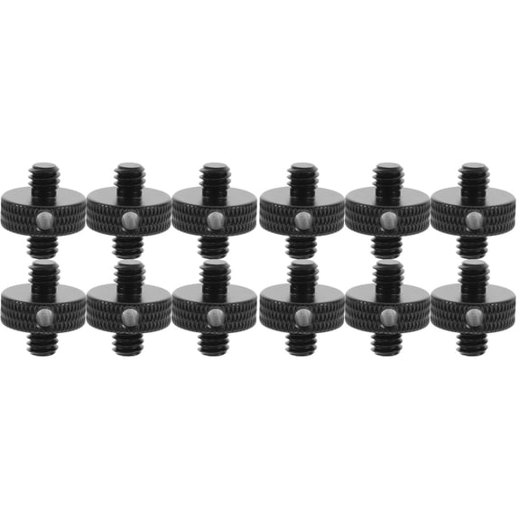 CIMAXIC Black Aluminum Camera Mount Screws for Tripods and Monopods, 12 Pieces Replacement Hardware