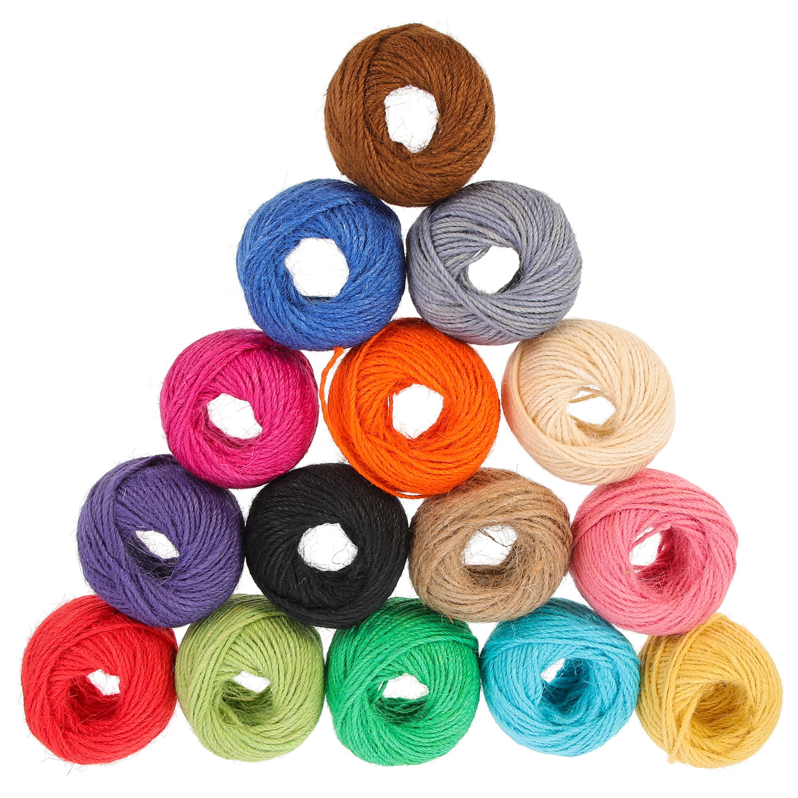 WynBing 15 Rolls of Colorful Jute String Natural Jute Threads DIY Jute