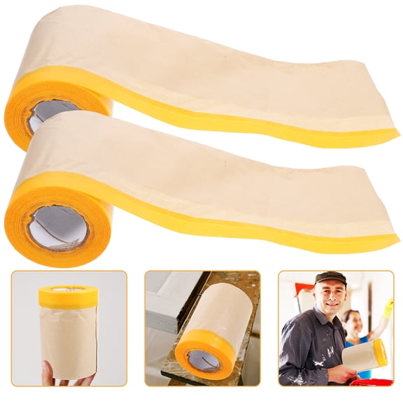 CIMAXIC Adhesive Masking Paper Roll for DIY Multi Surface Furniture Floor Protection