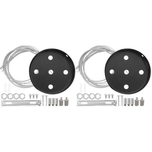 CIMAXIC Cimaxic Chandelier Canopy Black Retro Style Durable Ceiling Cover Plate for Home Use