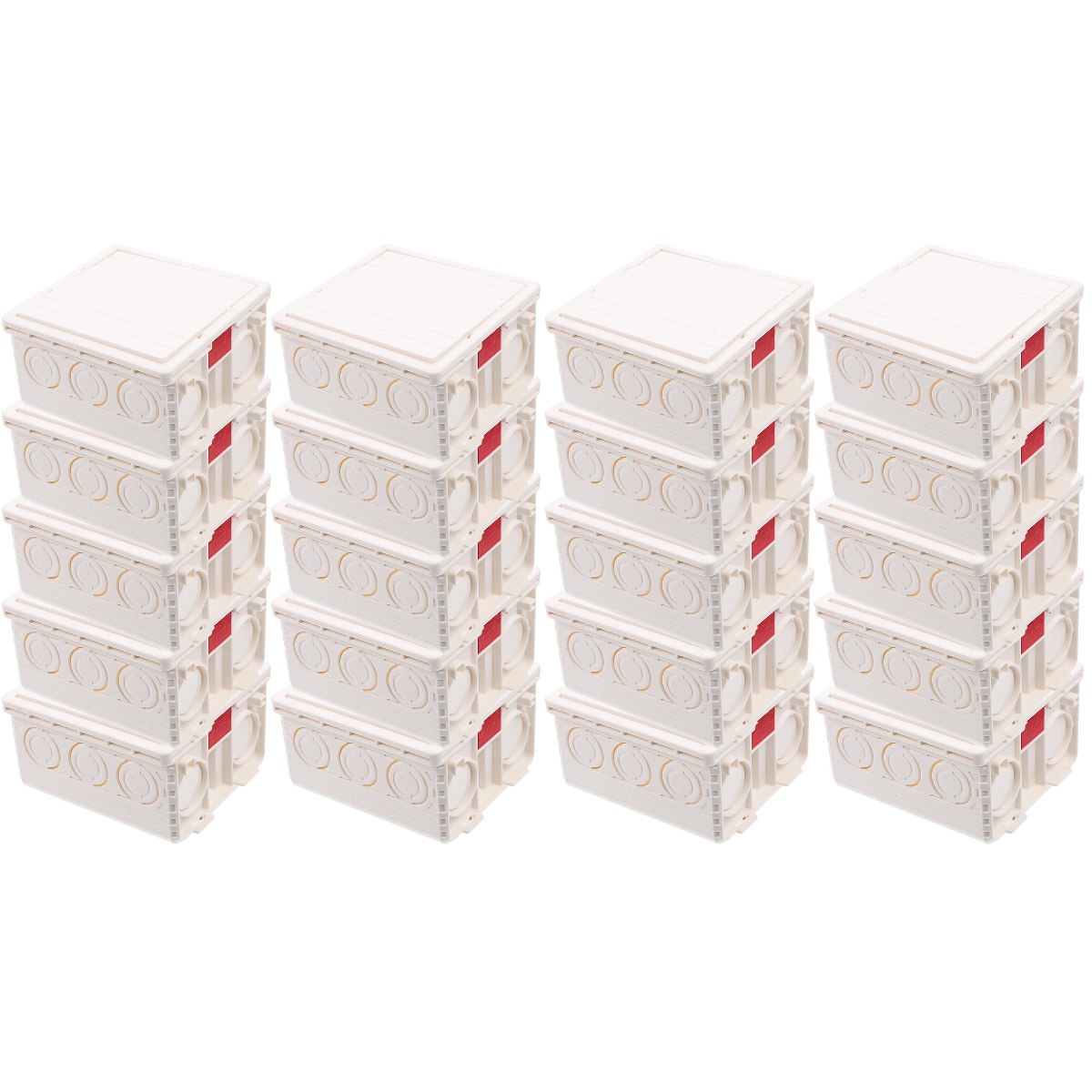 WynBing 20 Sets Wall Socket Boxes 86 Type Wall Socket Mounting Box Socket Junction Boxes