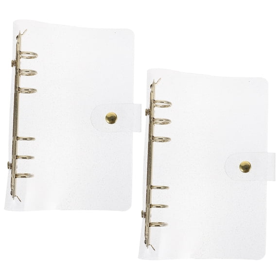 CIMAXIC Notepad Binder Pvc Transparent 2Pcs