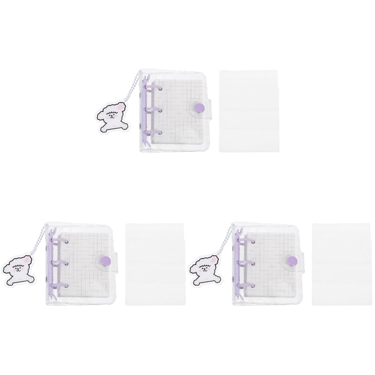 WynBing 3 Sets Mini Loose Leaf Notebook Decorative DIY Scrapbook Lovely