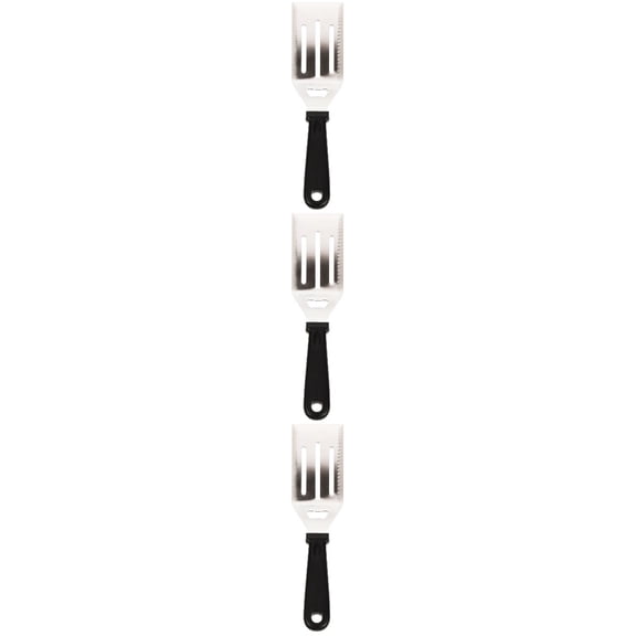 CIMAXIC Metal ula Stainless Steel Slotted for Home Cooking Plated Silver 3Pcs