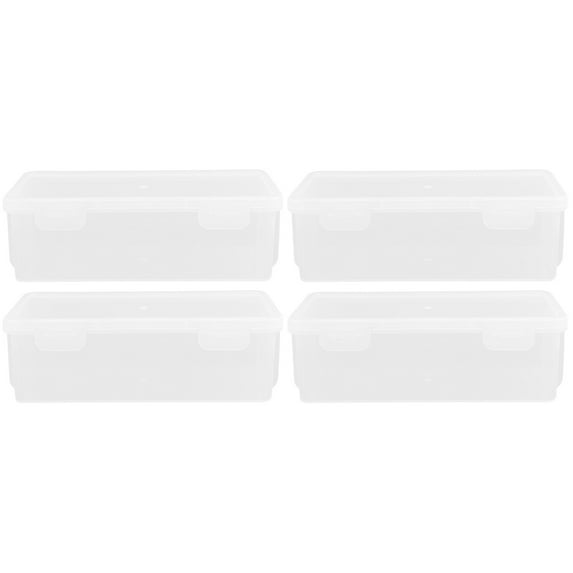 CIMAXIC Bread Storage Containers Clear Fridge Organizer for Kitchen Storage 4Pcs