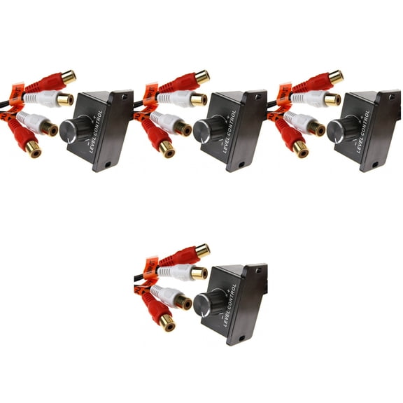 WynBing 4pcs Car Stereo Amplifier Gain Level Bass Audio Volume Control Knob with 2 Connector