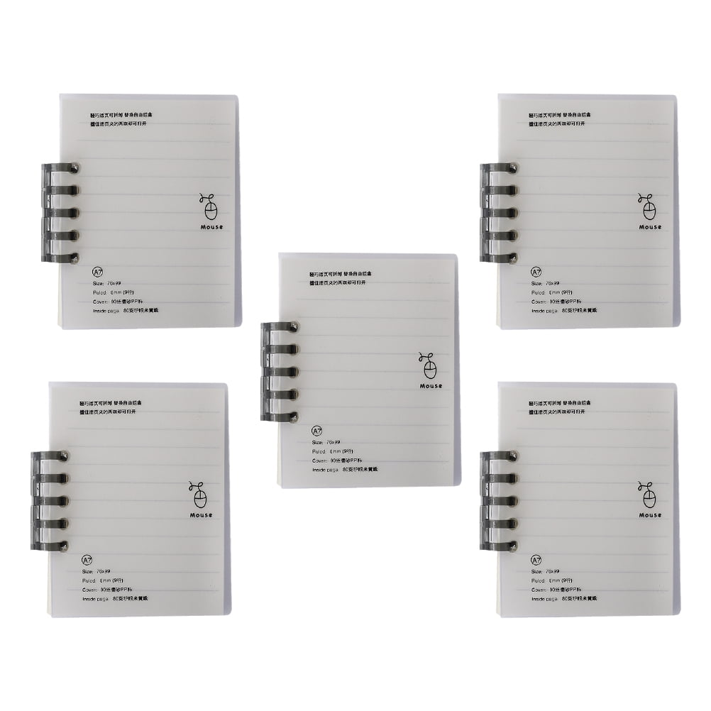 WynBing 5Pcs Portable Pocket Notebooks English Word Notepads Pocket