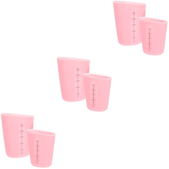 CIMAXIC 6-Piece Compact Silicone Measuring Cups Set Reusable for Cooking and Baking