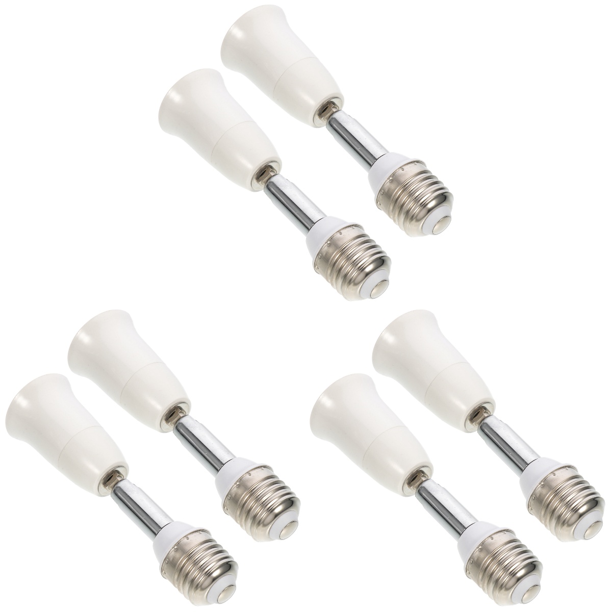 WynBing 6 pcs Light Bulb Socket Extender Bendable Light Socket Adapter ...