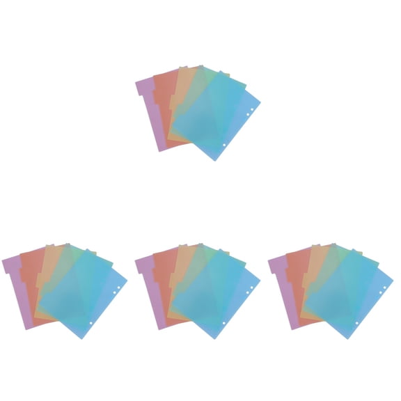 WynBing 8 Pcs Index Page Divider Plastic Colorful Classification Page Tab for Notebook Memo (A5)