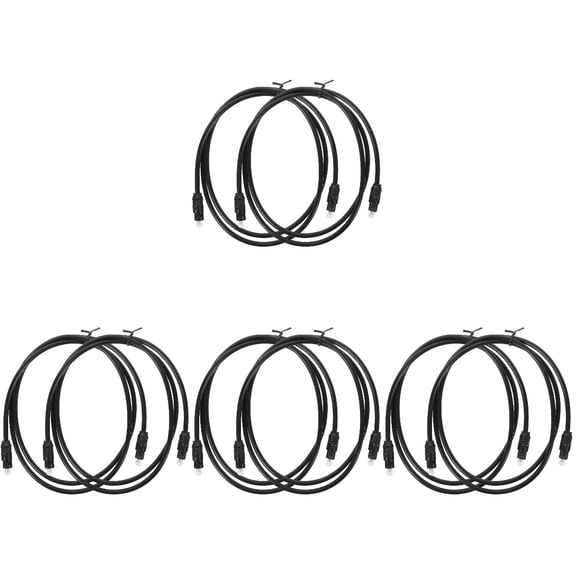 CIMAXIC Optical Audio Cable Black Fiber High-Definition Sound Quality for Daily Use 8Pcs