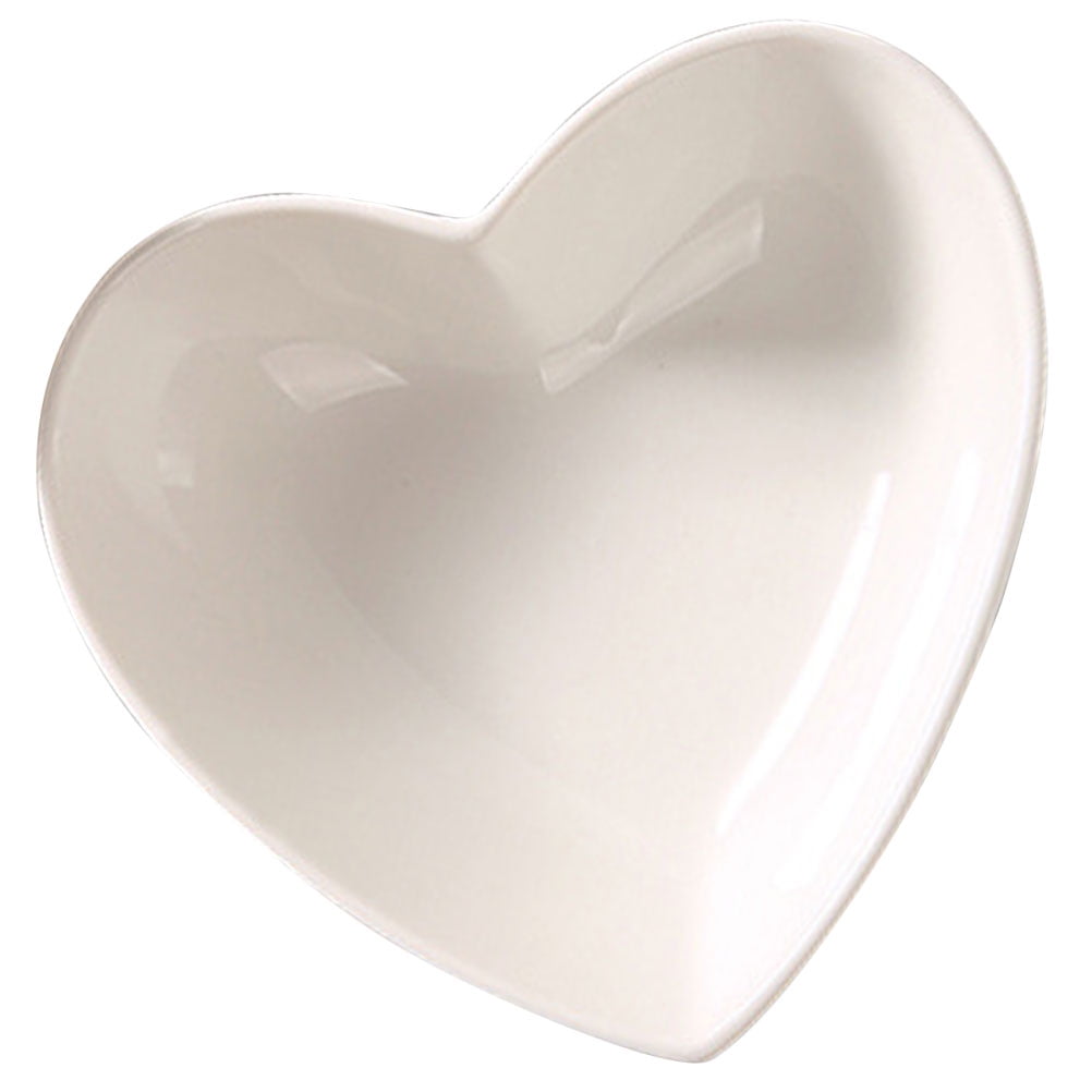 WynBing Heart Shaped Ceramic Dish Snack Serving Dish Sushi Soy Sauce