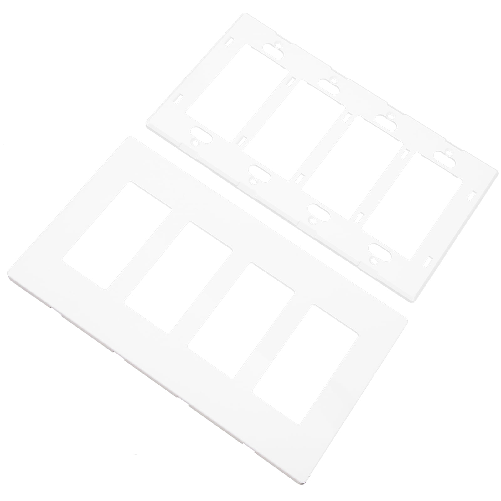 Wynbing screwless wall plate 4 gang switch plate blank cover wall plate