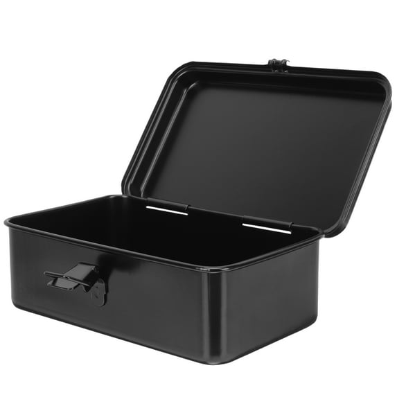 CIMAXIC Wynbing Small Tool Box - Black Metal, Efficient Home Organization