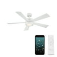thumbnail image 1 of Wynd 52" Matte White Integrated LED Smart Ceiling Fan with Remote Control, 1 of 10