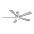 thumbnail image 1 of Wynd 52" Stainless Steel Integrated LED Smart Ceiling Fan with Remote Control, 1 of 10