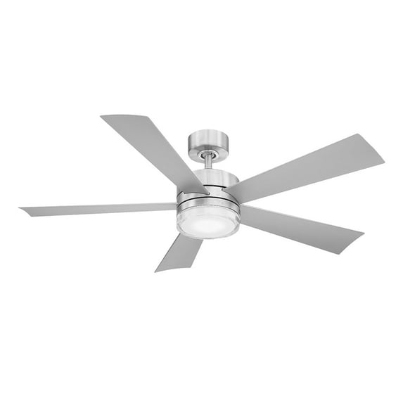 Wynd 52" Stainless Steel Integrated LED Smart Ceiling Fan with Remote Control