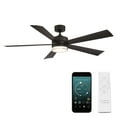 thumbnail image 1 of Wynd 60" Bronze Integrated LED Smart Ceiling Fan with Remote Control, 1 of 11