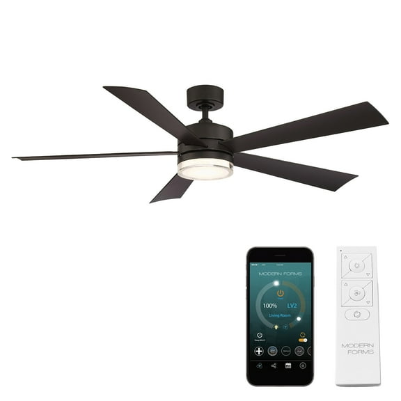 Wynd 60" Bronze Integrated LED Smart Ceiling Fan with Remote Control