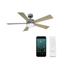 thumbnail image 1 of Wynd 52" Graphite/Weathered Gray Integrated LED Smart Ceiling Fan with Remote Control, 1 of 12