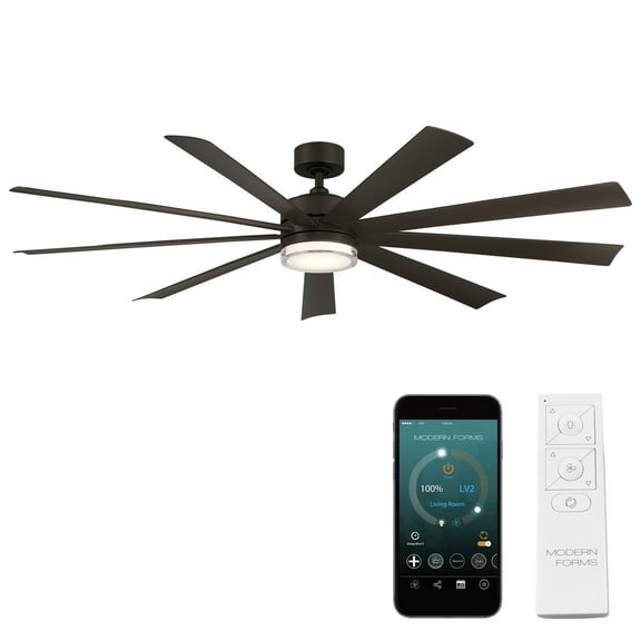 Wynd XL 72" Bronze Integrated LED Smart Ceiling Fan with Remote Control