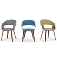 thumbnail image 1 of WyndenHall  Calinda Mid Century Modern Bentwood Dining Chair - 20.5"w x 21.7"d x 30.9"h Blue, 1 of 5