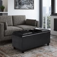 thumbnail image 1 of WyndenHall  Franklin 42 inch Wide Contemporary Rectangle Storage Ottoman Midnight Black, 1 of 5