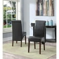 thumbnail image 1 of WyndenHall  Franklin Transitional Deluxe Parson Dining Chair (Set of 2) - 17.7"w x 19.7"d x 40.2"h Dining Chairs Tanners Brown Faux Leather,Foam, 1 of 7
