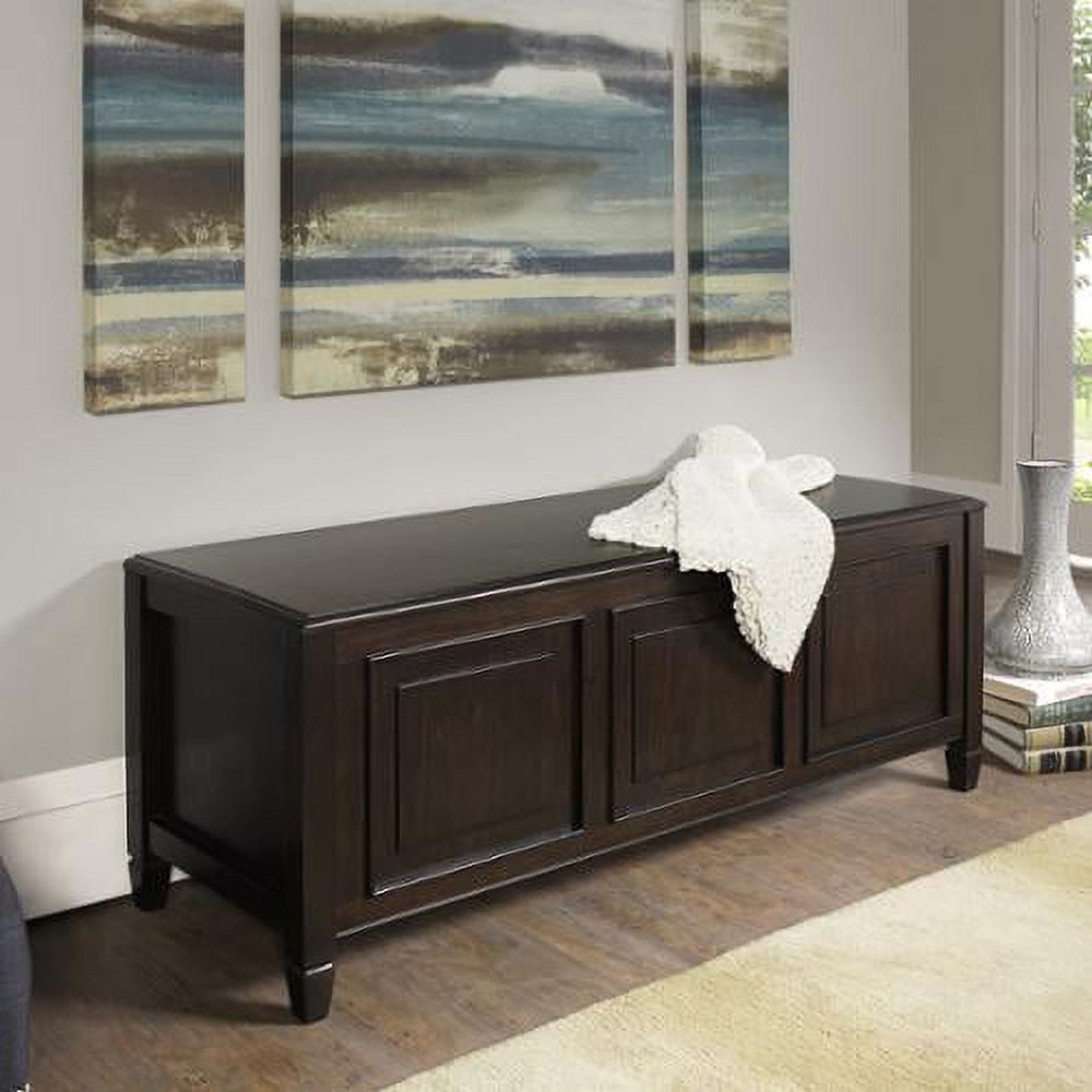 WyndenHall Hampshire SOLID WOOD 51 inch Wide Traditional Storage Bench