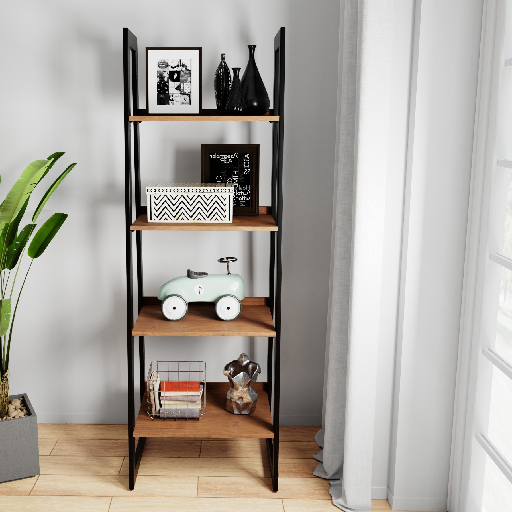 WyndenHall Hawkins and Metal 72x24 inch Rectangle Modern Industrial