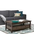 thumbnail image 1 of WyndenHall  Norfolk Wood Transitional Coffee Table - 48 Inches wide Tobacco Brown Stained,Lacquer, 1 of 5
