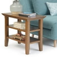 WyndenHall Normandy Wood Side Table 14 Inches wide Light Golden Brown