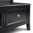 thumbnail image 1 of WyndenHall  Portland SOLID WOOD 42 inch Wide Transitional Entryway Storage Bench with Drawers - 42 Inches wide Black Painted, 1 of 5