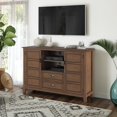thumbnail image 1 of WyndenHall  Portland SOLID WOOD 54 inch Wide Transitional TV Media Stand For TVs up to 60 inches - 54"w x 17.5"d x 36" h Rustic Natural Aged Brown, 1 of 5