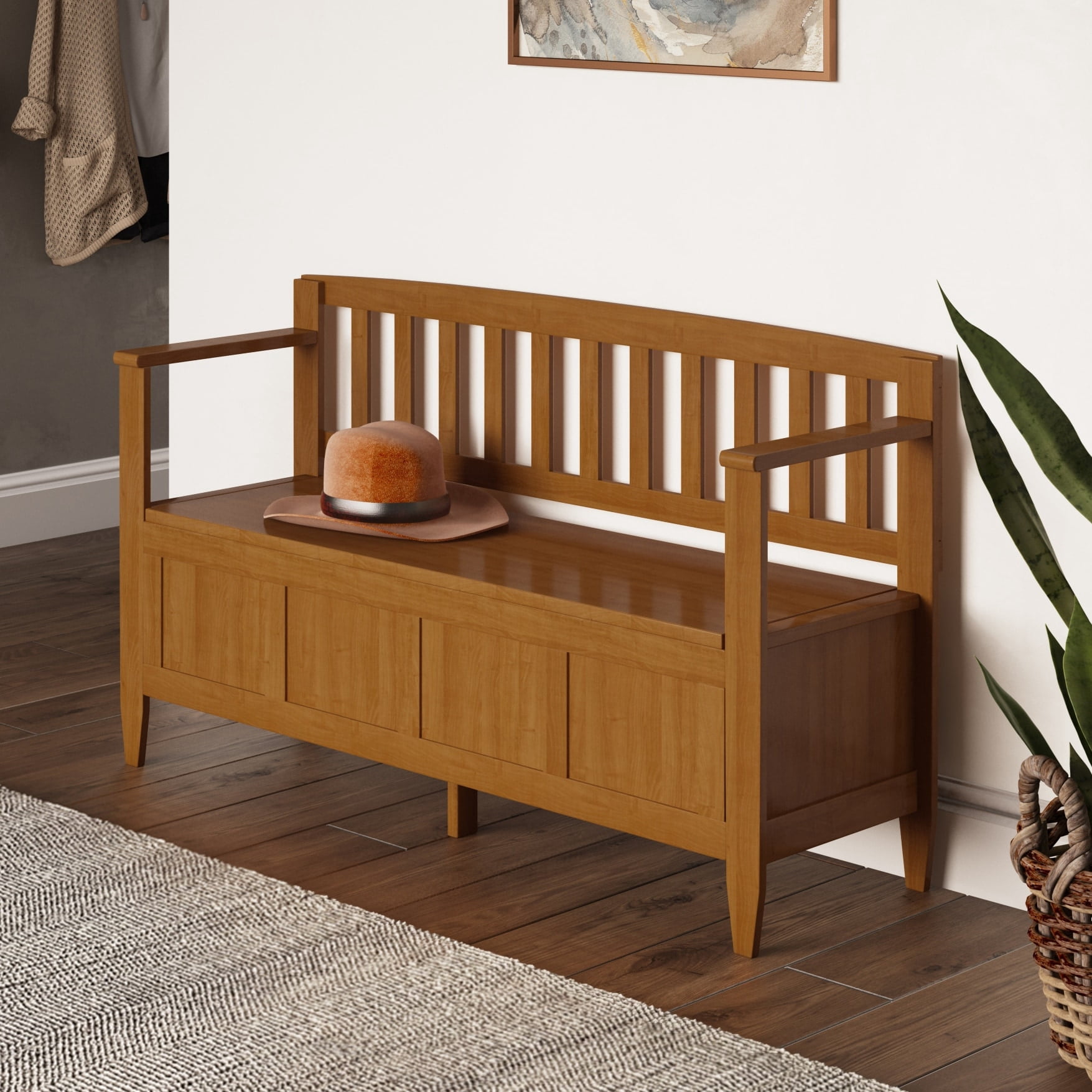 WyndenHall Riverside SOLID WOOD 48 inch Wide Contemporary Entryway ...