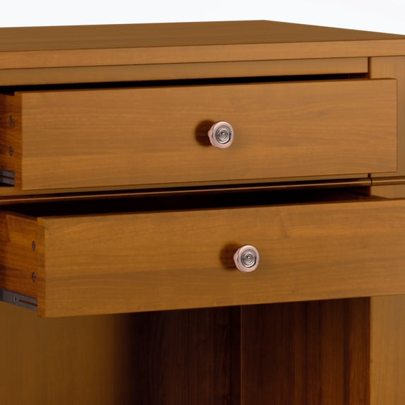 WyndenHall Sterling SOLID WOOD 24 inch Wide Bedside Nightstand Table Light Golden Brown Stained,Wood Finish